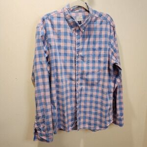 J. CREW men's Plaid Button Down Long Sleeves Shirt Size L